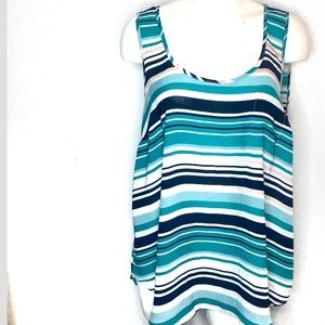 Torrid Blouse stripe Size 1 front pocket